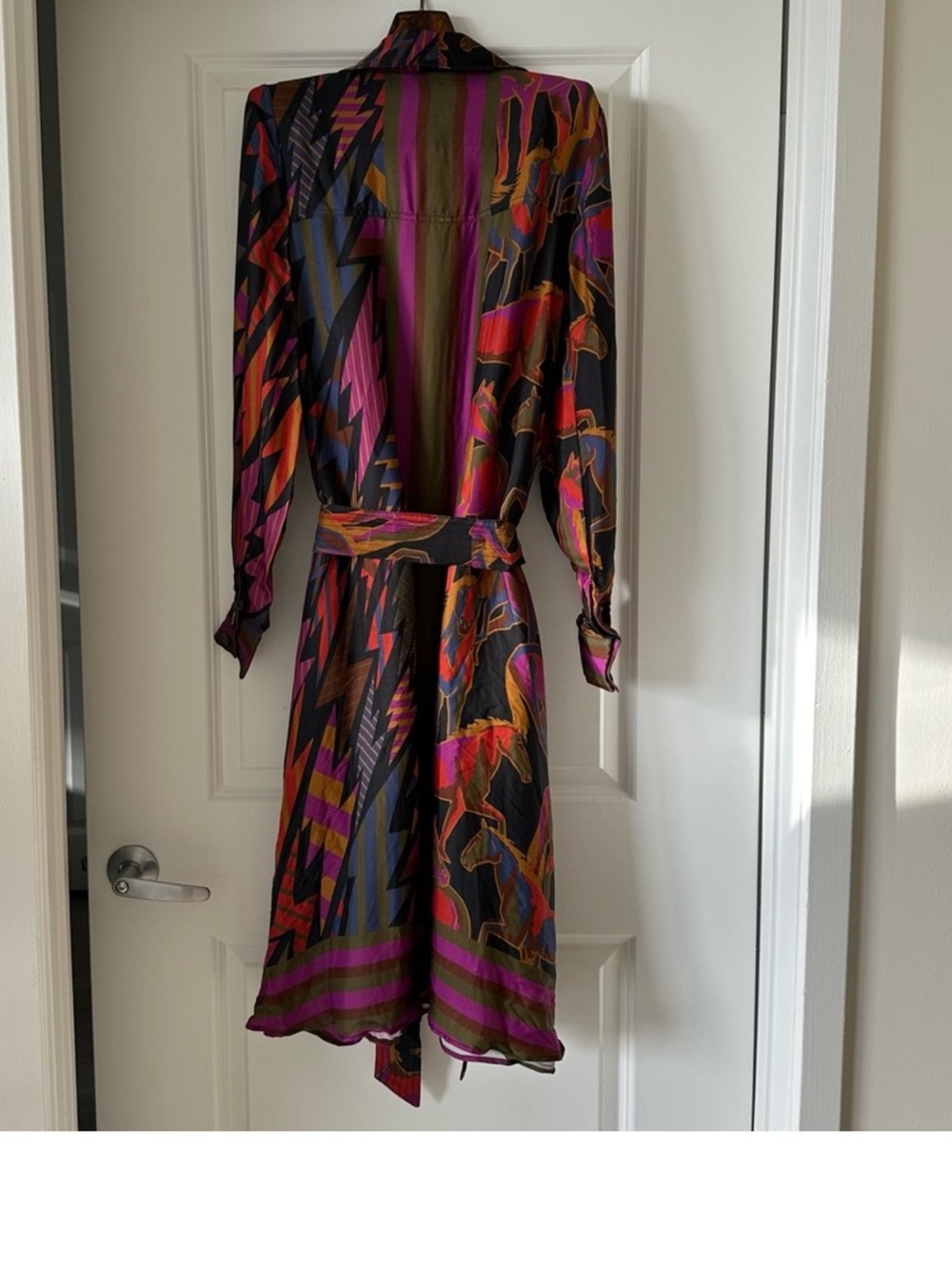 Farm Rio Black Mixed Wild Horses Shirtdress - Picture 8 of 9